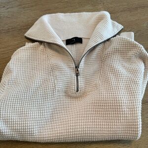 Banana Republic  Men's Cotton Waffle-Knit Half-Zip Sweater